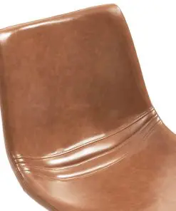 vidaXL Dining Chairs 2 pcs Cognac Faux Leather