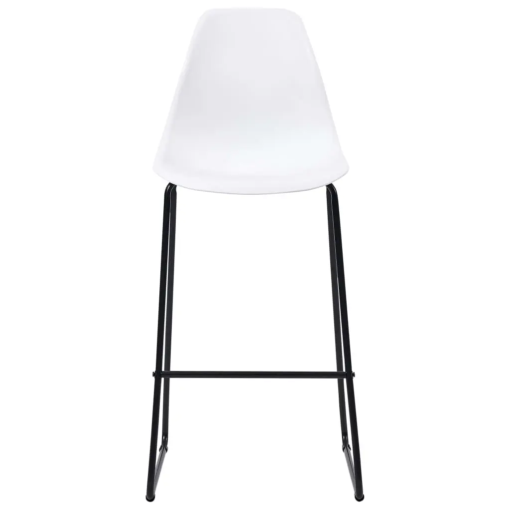 vidaXL Bar Chairs 2 pcs White Plastic