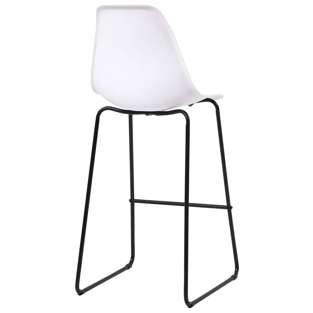 vidaXL Bar Chairs 2 pcs White Plastic