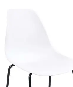 vidaXL Bar Chairs 2 pcs White Plastic