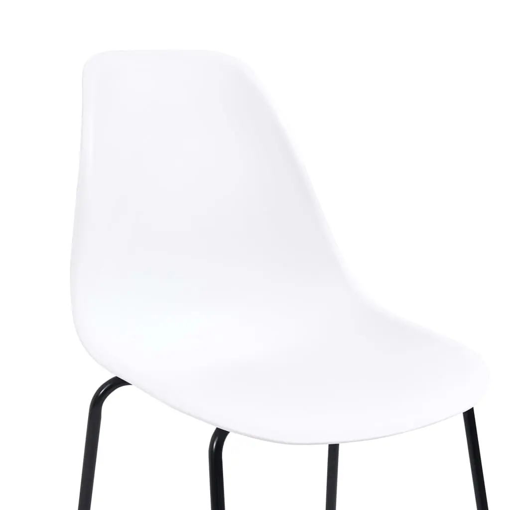 vidaXL Bar Chairs 2 pcs White Plastic