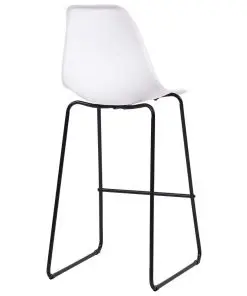vidaXL Bar Chairs 4 pcs White Plastic