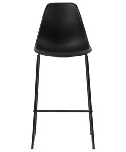 vidaXL Bar Chairs 4 pcs Black Plastic