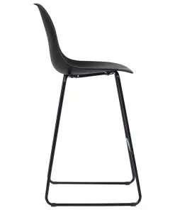 vidaXL Bar Chairs 4 pcs Black Plastic