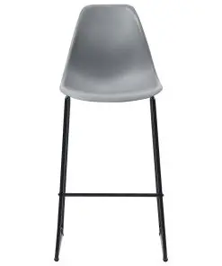 vidaXL Bar Chairs 4 pcs Grey Plastic