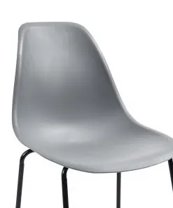 vidaXL Bar Chairs 4 pcs Grey Plastic