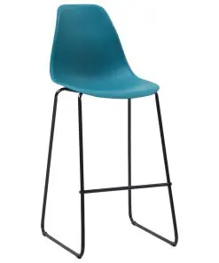 vidaXL Bar Chairs 4 pcs Turqoise Plastic