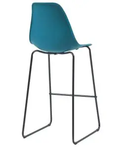 vidaXL Bar Chairs 4 pcs Turqoise Plastic