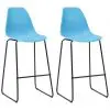 vidaXL Bar Chairs 2 pcs Blue Plastic
