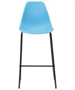 vidaXL Bar Chairs 2 pcs Blue Plastic