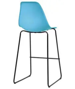 vidaXL Bar Chairs 4 pcs Blue Plastic