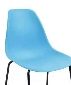 vidaXL Bar Chairs 4 pcs Blue Plastic