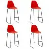 vidaXL Bar Chairs 4 pcs Red Plastic vidaXL Bar Chairs 4 pcs Red Plastic