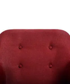 vidaXL Dining Chairs 4 pcs Wine Red Fabric and Solid Oak Wood