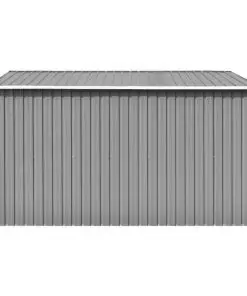vidaXL Garden Shed 257x298x178 cm Metal Grey
