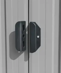 vidaXL Garden Shed 257x298x178 cm Metal Grey
