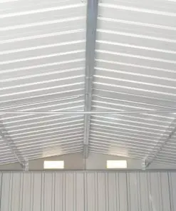 vidaXL Garden Shed 257x298x178 cm Metal Grey