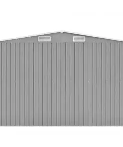 vidaXL Garden Shed 257x298x178 cm Metal Grey