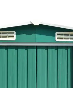 vidaXL Garden Shed 257x398x178 cm Metal Green