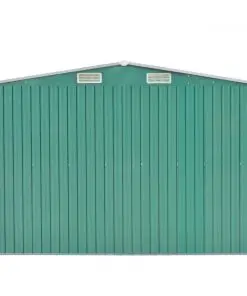 vidaXL Garden Shed 257x398x178 cm Metal Green