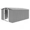 vidaXL Garden Shed 257x398x178 cm Metal Grey