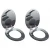 vidaXL WC Toilet Seats 2 pcs with Soft Close Lids MDF Stones Design vidaXL WC Toilet Seats 2 pcs with Soft Close Lids MDF Stones Design