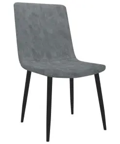 vidaXL Dining Chairs 2 pcs Grey Faux Leather