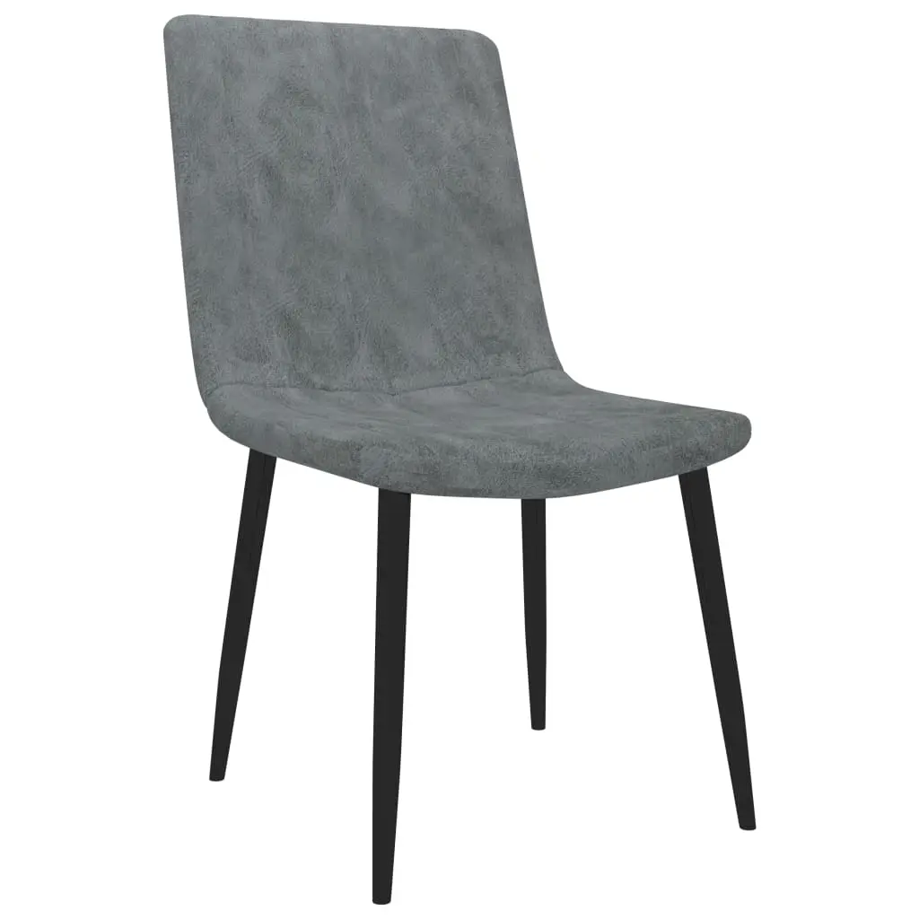 vidaXL Dining Chairs 4 pcs Grey Faux Leather