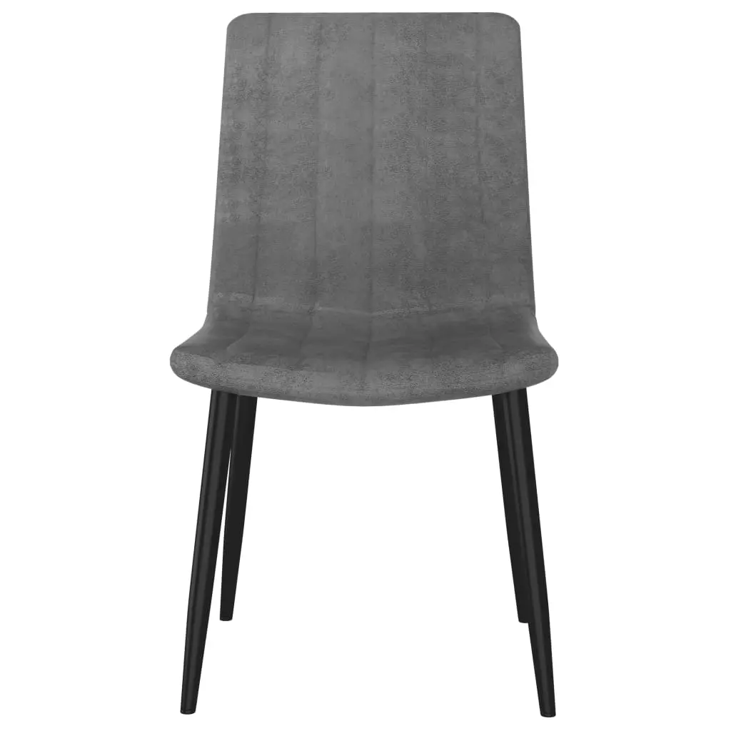 vidaXL Dining Chairs 4 pcs Grey Faux Leather