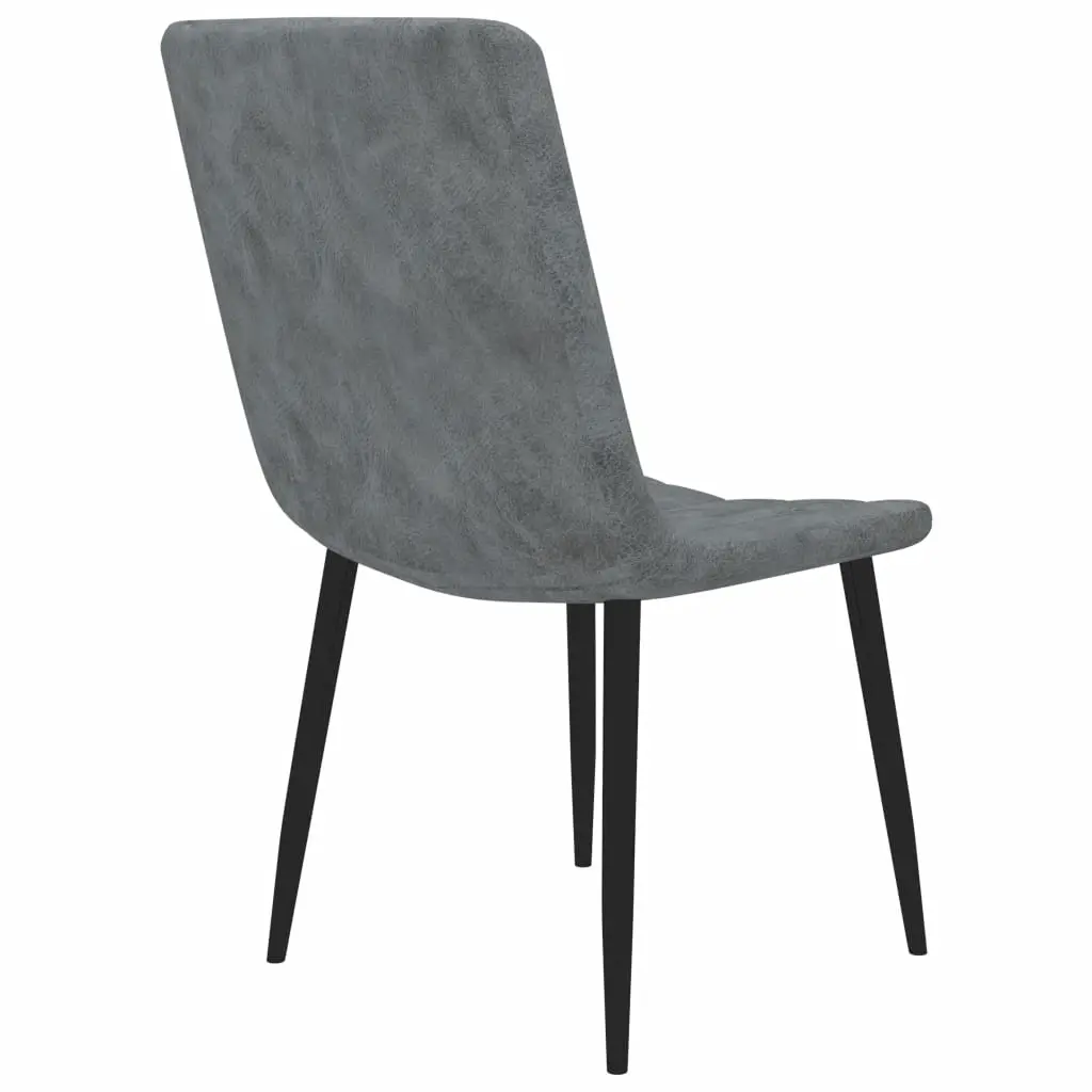 vidaXL Dining Chairs 4 pcs Grey Faux Leather