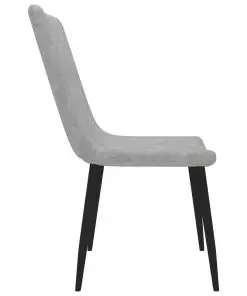 vidaXL Dining Chairs 2 pcs Light Grey Faux Leather