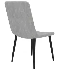 vidaXL Dining Chairs 2 pcs Light Grey Faux Leather