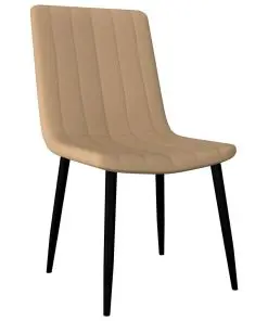 vidaXL Dining Chairs 2 pcs Cream Faux Leather