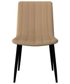 vidaXL Dining Chairs 2 pcs Cream Faux Leather