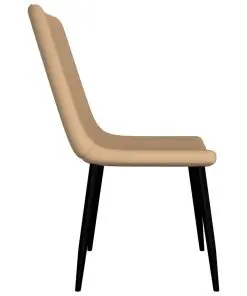 vidaXL Dining Chairs 2 pcs Cream Faux Leather