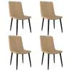 vidaXL Dining Chairs 4 pcs Cream Faux Leather