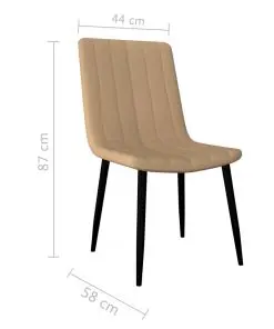vidaXL Dining Chairs 4 pcs Cream Faux Leather