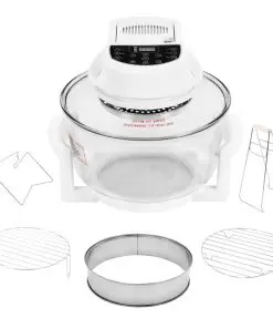 vidaXL Halogen Convection Oven with Extension Ring and Digital Timer 1400 W 17 L