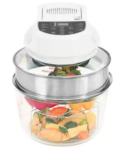 vidaXL Halogen Convection Oven with Extension Ring and Digital Timer 1400 W 17 L