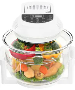 vidaXL Halogen Convection Oven with Extension Ring and Digital Timer 1400 W 17 L