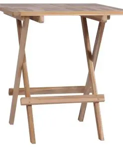 vidaXL Folding Bistro Tables 2 pcs 60x60x65 cm Solid Teak