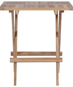 vidaXL Folding Bistro Tables 2 pcs 60x60x65 cm Solid Teak