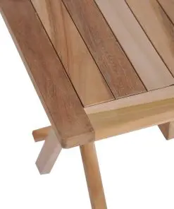 vidaXL Folding Bistro Tables 2 pcs 60x60x65 cm Solid Teak