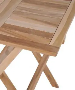 vidaXL Folding Bistro Tables 2 pcs 60x60x65 cm Solid Teak