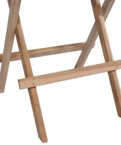 vidaXL Folding Bistro Tables 2 pcs 60x60x65 cm Solid Teak