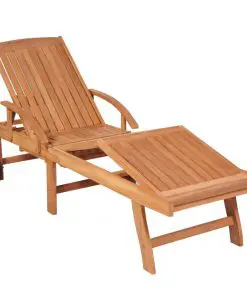 vidaXL Sun Loungers 2 pcs Solid Teak Wood