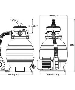 vidaXL Sand Filter Pumps 2pcs 400 W 11000 l/h
