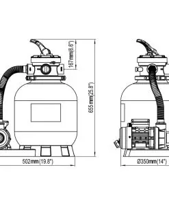 vidaXL Sand Filter Pumps 2 pcs 600 W 17000 l/h
