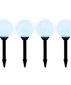 vidaXL Outdoor Pathway Lamps 8 pcs LED 15 cm with Ground Spike