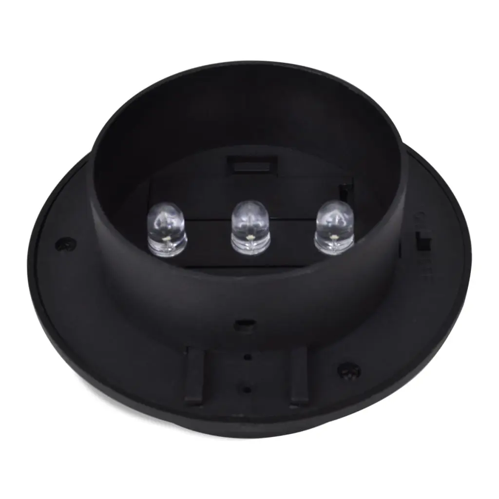 vidaXL Outdoor Solar Fence Lamps 12 pcs LED Black